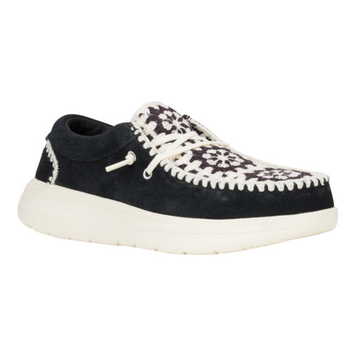 Wendy Comf Suede Crochet - Black/Multi - Image 8