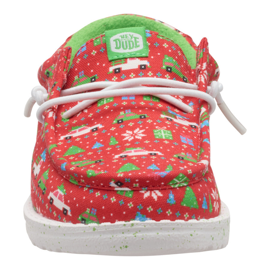 Wally Youth Holiday Sweater - Red/Green - Image 4