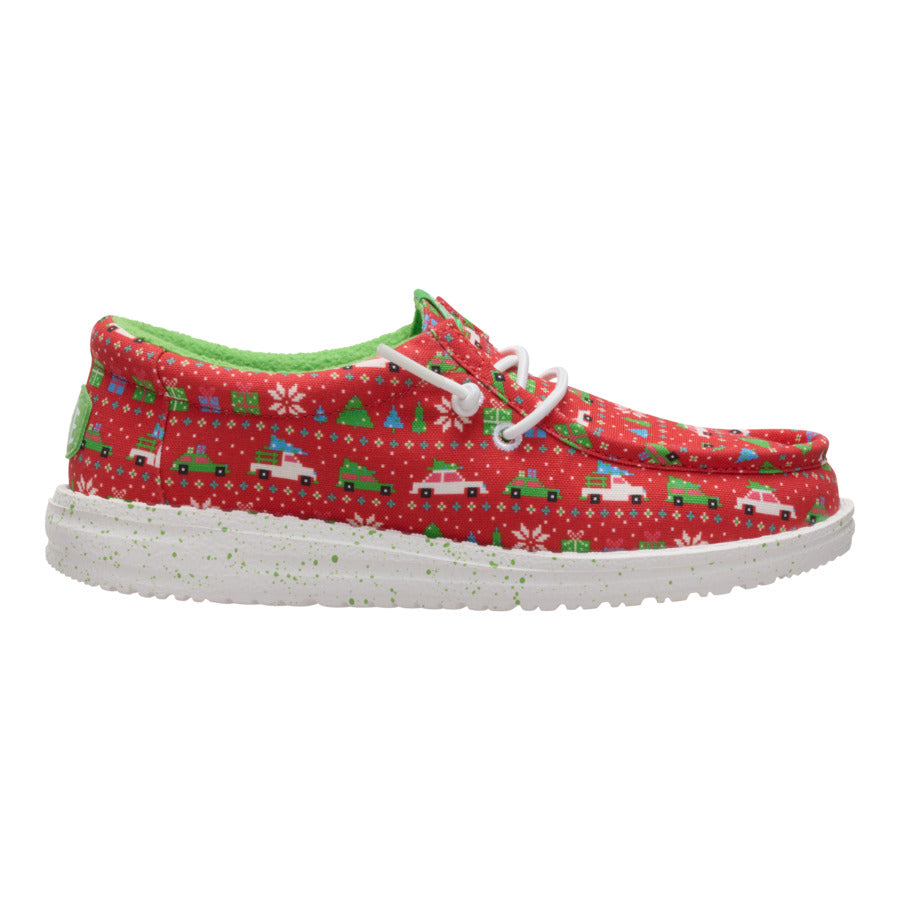 Wally Youth Holiday Sweater - Red/Green - Image 8