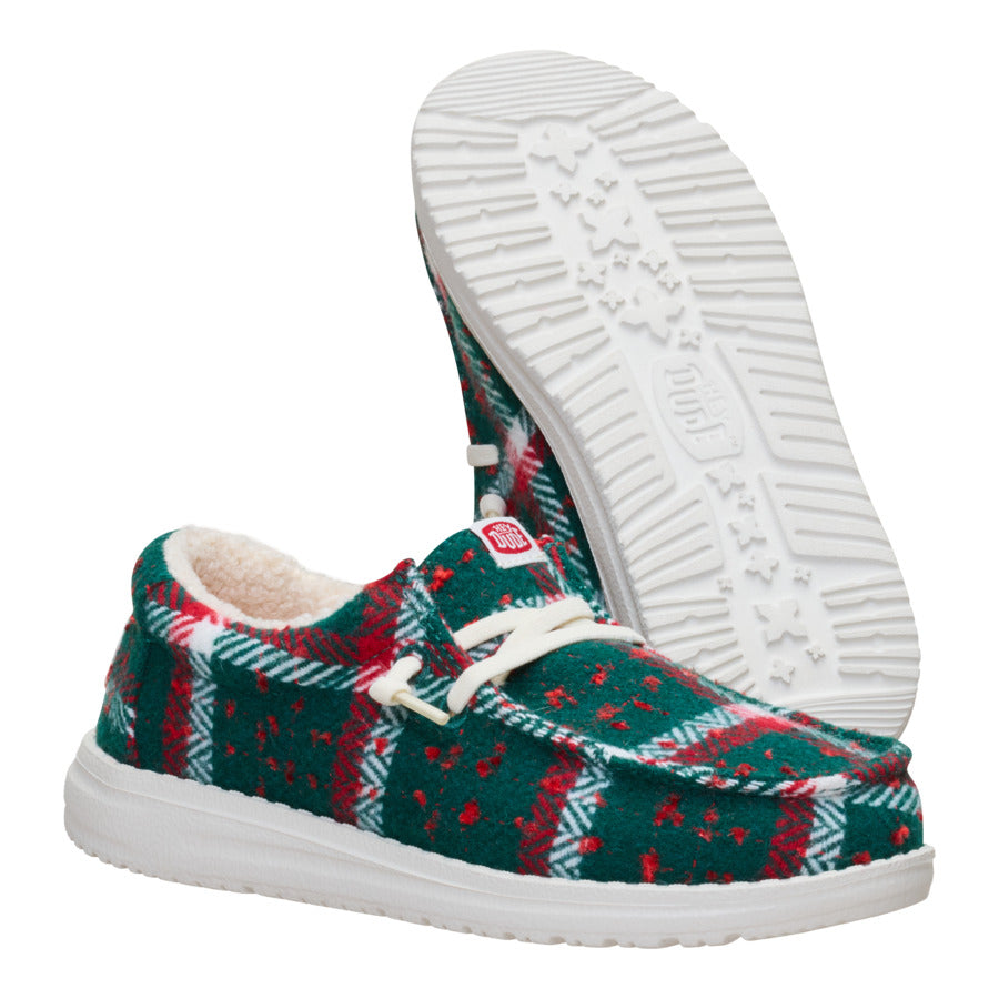 Wally Youth Confetti Plaid Cozy - Red/Green/Multi - Image 3
